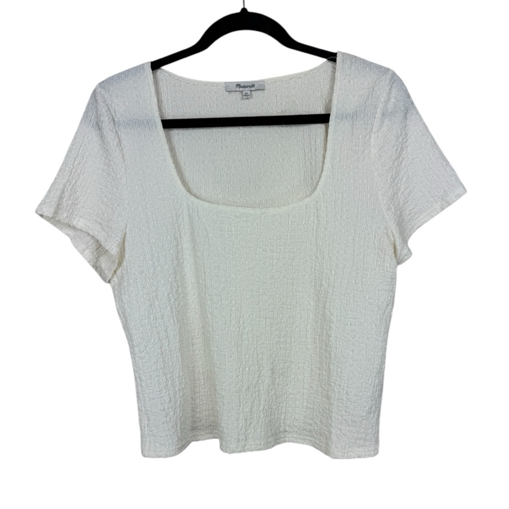 Madewell Popcorn Top in Ivory Women's XL